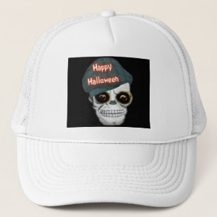 ハットスケルトンヘッドハッピーハローウィン キャップ