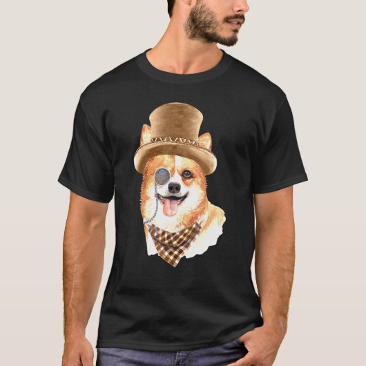 ハットダンディスカーフ付きコルギ及びモノコール Tシャツ (正面)