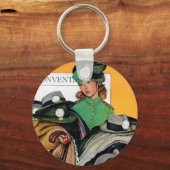 ハットチェックガール キーホルダー (正面)