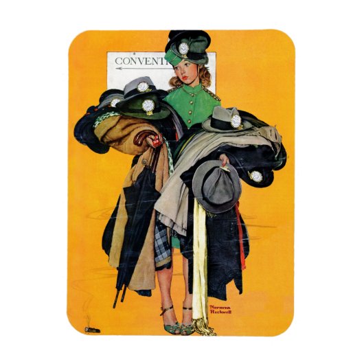 ハットチェックガール マグネット (縦)