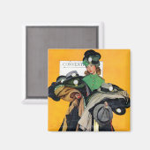 ハットチェックガール マグネット (正面/裏面)