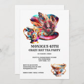 ハットティーパーティーフェスティバル仮装フェザーレディース 招待状 (正面/裏面)