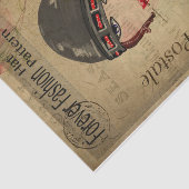 ハットデカフランスのップ付きEphemeraはがき女性 薄葉紙 (詳細)