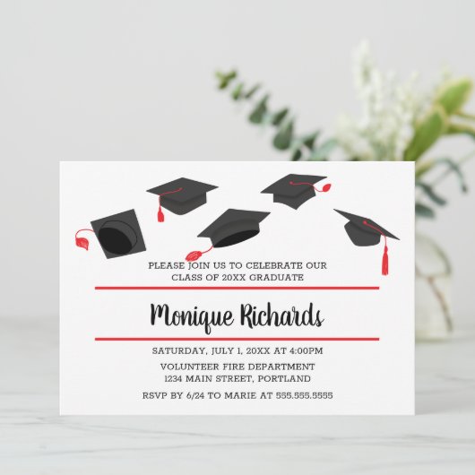 ハットトスエレガント卒業パーティー招待状 招待状 (スタンド正面)