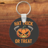 ハットトリックまたはハロウィン不気味アイスホッケー キーホルダー (正面)