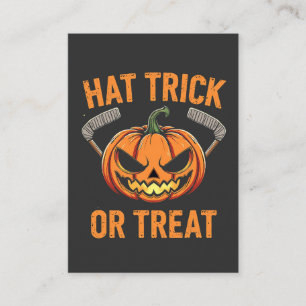 ハットトリックまたはハロウィン不気味アイスホッケー 名刺