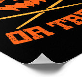 ハットトリックまたは治療アイスホッケーハロウィーンボーイメンズPl ポスター (角)