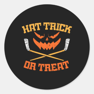 ハットトリックまたは治療アイスホッケーハロウィーンボーイメンズPl ラウンドシール