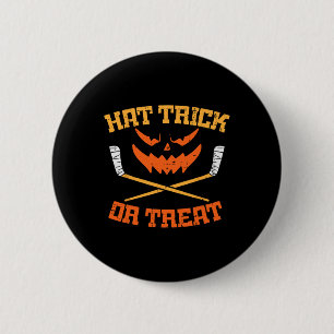 ハットトリックまたは治療アイスホッケーハロウィーンボーイメンズPl 缶バッジ