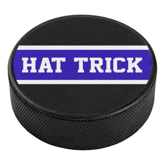 ハットトリックブライトブルー王室のホワイトブラックストライプ アイスホッケーパック (3/4)