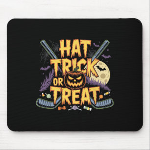 ハットトリック オア トリート アイスホッケー ハロウィン 楽しみ マウスパッド