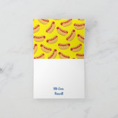 ハットドッグ子供の誕生日パーティー クックアウト 可愛い カード (内部)