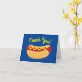 ハットドッグ キッズ バースデー パーティー クックアウト 可愛い カード (黄色い花)