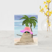 ハットノートカード付きサンドマン カード (黄色い花)