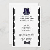 ハットパーティーの招待状 招待状 (正面/裏面)