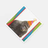 ハットパーティーを持つ動物ゴリラのような誕生日 スタンダードランチョンナプキン (角)