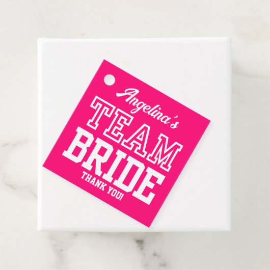 ハットピンクチーム ブライド ブランチェロ パーティー フェイバータグ (インサイチュ)