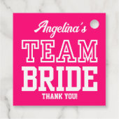 ハットピンクチーム ブライド ブランチェロ パーティー フェイバータグ (裏面)