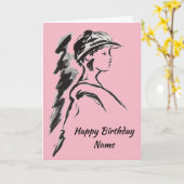 ハットピンク誕生日 カード (黄色い花)