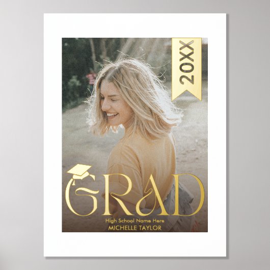 ハットフォトモダン大学院高校フォイルプリント 箔ポスター (正面)