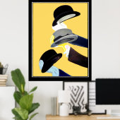 ハットフランスのアールデコヴィンテージのポスターフランスの ポスター (ホームオフィス)