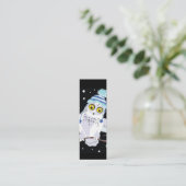 ハットブックマーク付きスノーフクロウ スキニー名刺 (スタンド正面)