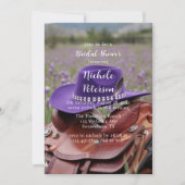 ハットブライダルシャワー付きフェンスのサドル 招待状 (正面)