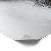 ハットポスター付き白黒ファッションモデル ポスター (角)