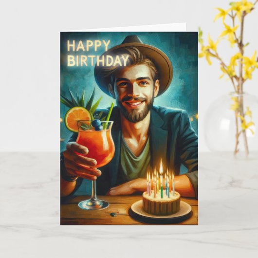 ハットマン カード (黄色い花)