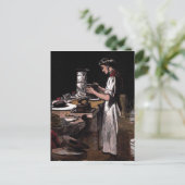 「ハットメーカー」ヴィンテージイラストレーション ポストカード (スタンド正面)