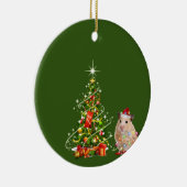 ハットライトクリスマス付きハムスター セラミックオーナメント (右)