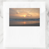 ハットリンビーチサンライズ…タイ，パンガン島 長方形シール (バッグ)