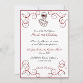 ハットレディーカスタムバースデーパーティ招待状 招待状 (正面)