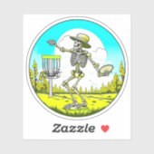 ハットレトロのディスクゴルフ骨格 シール (シート)