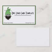 ハットロゴ入りのかわいいフクロウ名刺 名刺 (正面/裏面)