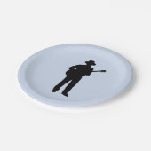 ハット付きギタープレーヤー ペーパープレート (アングル)