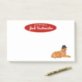 ハット付きゴールデン絵を描レトリバー ポストイット (デスク)