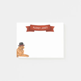 ハット付きゴールデン絵を描レトリバー ポストイット