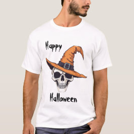 ハット付きハロウィーンスカル Tシャツ