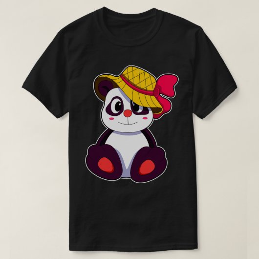 ハット付きパンダ Tシャツ (デザイン正面)