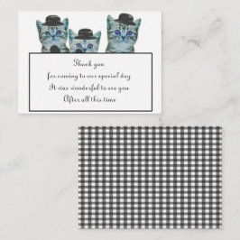 ハット付き可愛い猫サンキューカード ノートカード