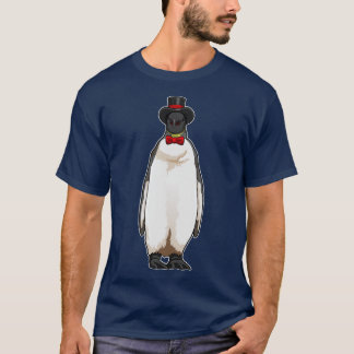 ハット付き紳士のペンギン Tシャツ