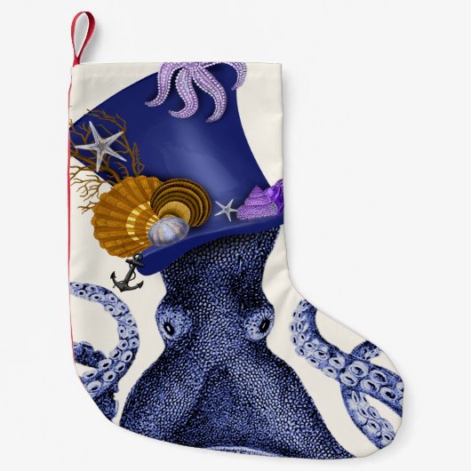 ハット付き航海のタコ スモールクリスマスストッキング (正面)