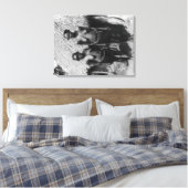 ハット写真の前に立つヌビア人女性 キャンバスプリント (インサイチュ (寝室))