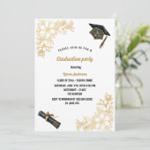 ハット卒業パーティー黒と金ゴールド 招待状 (スタンド正面)