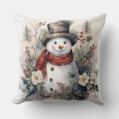 ハット雪だるま クッション (正面)