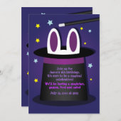 ハット魔法ショー招待状 招待状 (正面/裏面)