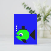 ハット魚の泡立て ポストカード (スタンド正面)