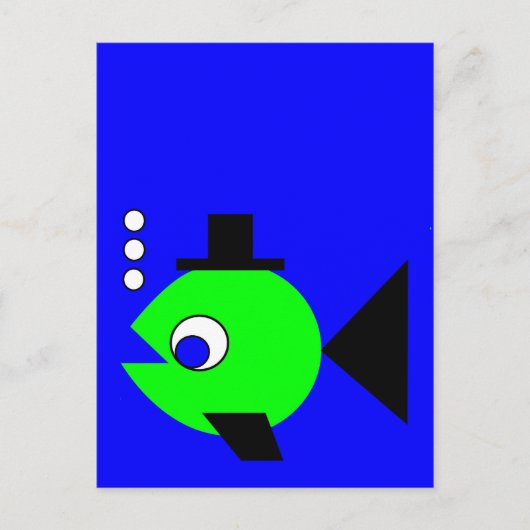 ハット魚の泡立て ポストカード (正面)