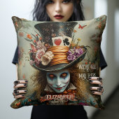 ハット うっちゃった 赤毛  ここはおかしい所よ 不思議の国 クッション